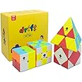 Cubelelo 2x2, 3x3, Pyraminx & Skewb Combo Stickerless | Speedcube Set for Kids & Adults | Smooth & Durable Puzzle Cubes | Ideal Combo for Beginners & Pros