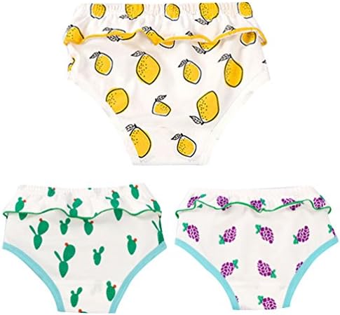 Baby Girls Frilly Knickers Ruffle Panties Briefs Bloomers Diaper Cover, 3 Pack | 1-5 Years