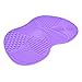 JETTINGBUY Makeup Brush Cleaning Mat Cosmetic Brush Cleaner Pad Silicone Washing Tool Scrubber Suction Cup,Purple