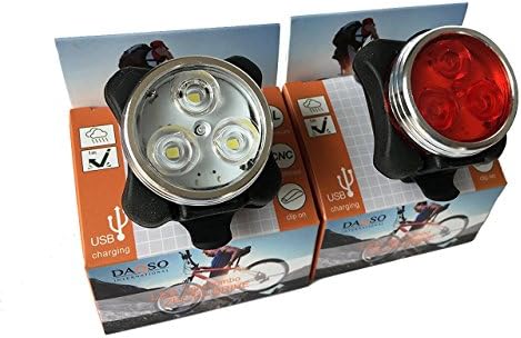 DAQSOÂ â€“Â RECARGABLES 3Â LED USB BICICLETA DE ILUMINACIÃ³N, MOUNTAIN