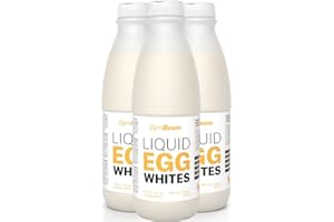 ‎GYMBEAM GymBeam Flüssiges Eiklar 1000g - praktische Form von 100% Eiklar, schnelle und vollwertige Eiweißquelle, ideal fpr Proteinshakes, Backen und Kochen (1000 g (3er pack), Unflavored)