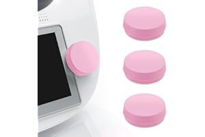 ‎SKINGHONG 3PCS Silikon Hülle kompatibel mit Thermomix TM6 Schalter, Staubdicht Schutzhülle Zubehör für TM6 Küchenmaschinen Schalter Schutz und Dekor, Rosa