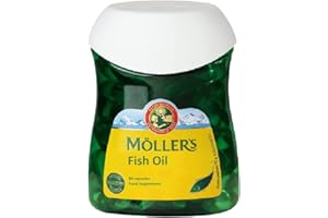 MÖLLER's Fish & Cod Liver Oil 80 Kapseln Omega 3, hergestellt in Norwegen