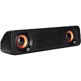 USB Sound Bar, PC Speakers 3.5 mm Plug Portable Speaker with High Stereo Subwoofer Cable for Desktop PC, Computer, Mobile TV