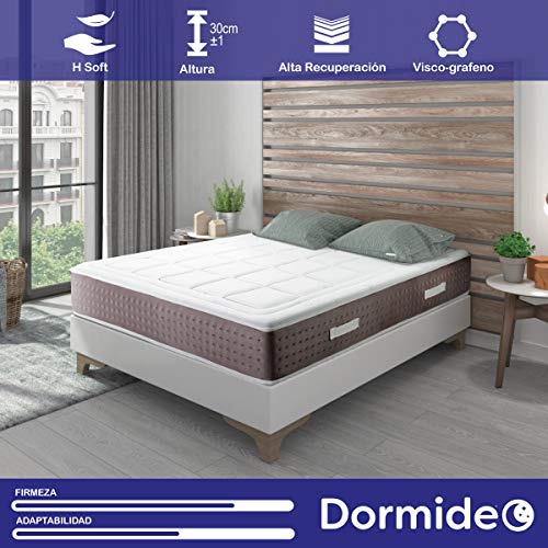 Dormideo - Materasso Viscoelastico visco-grafene - Anti-stress Supersoft. 90 x 200 cm