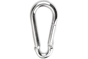 YOUKA Moschettone di bloccaggio, moschettone per impieghi gravosi, moschettone in acciaio al carbonio zincato