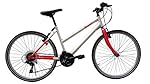 F.lli Schiano Thunder - VTT Femme, 18 vitesses, couleur rouge/blanc, dérailleur Shimano, roue 26''