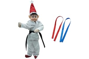 LovelfStory Christmas Elf Doll Accessories CLothes,Taekwondo Karate Couture Holiday for Elf Boy or Girl Doll, Doll Is Not Included.