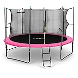 Red de seguridad incluida con varillas de sujeción en negro y acolchadas. Escalera revestida con pintura en polvo con pisas antideslizantes extra anchas