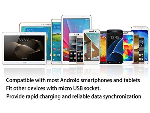 Flashstye 3Pack 1M 2M 3M Micro USB Cable Ultra Strong and Durable Nylon Braided Android Phone Charger Wire Quick Syncing and Charging USB Cord for Android Device, Samsung Galaxy, TCL, Sony, Nexus, Motorola, Sprint and More.(Gold Gray) - 6