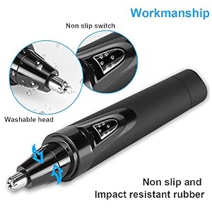 Electric Nose Ear Hair Trimmer,Jack & Rose Waterproof Fast Eyebrow Face Clipper Shaver with Power Indicator Light and… - Image 7
