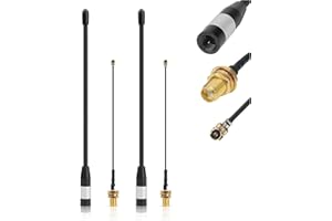 MESHNOLOGY 2 Pack 868-MHz Antenne, 10dBi Gain für Meshtastic LoRa Long Range Soft Whip-Antenne, 17 cm Omni SMA-Stecker, schwarz