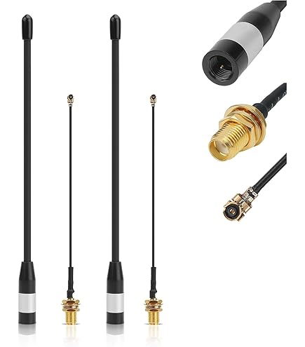 2er Pack 868MHz LORA Antenne 5dBi - SMA Male Connector Mit Adapterkabel