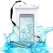 Produktbild kwmobile Verschließbare Smartphone Outdoor Beachbag Tasche - Schutzhülle mit Armschlaufe - Schwimmt im Wasser - Handy Beach Bag in Weiß Transparent
