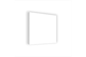 Stop Sound Pannello acustico fonoassorbente, pannelli fonoassorbenti alte prestazioni 64x64x5 Certificati Made in Italy (Bianco)