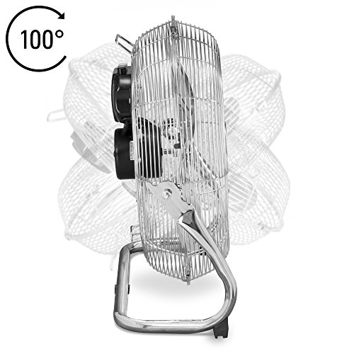 TROTEC Bodenventilator / Windmaschine TVM 14 | 70 Watt Leistung | Durchmesser 35 cm | 3 Geschwindigkeitsstufen | Chrom-Design | inkl. Tragegriff - 7
