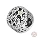Produktbild MOCCI Europäische Weihnachtsbeleuchtung Sterne Openwork Perlen DIY Passt für Ursprüngliche Pandora Armbänder 925 Silber Charm Modeschmuck