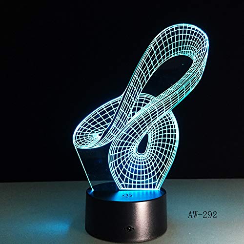 Preisvergleich Produktbild 3D Illusion Lichter LED Nachtlichter 3D abstrakte Grafiken Lamparas Atmosphäre Lichter Neuheit Beleuchtung Wohnkultur 1 Kein Controller