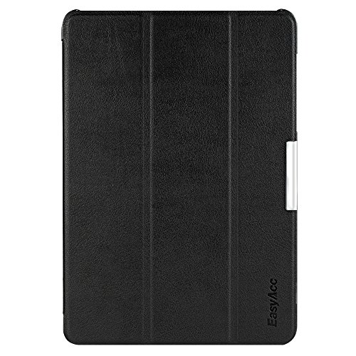 EasyAcc Ultra Slim Samsung Galaxy Tab A 9.7 T550 Hülle Case Tasche PU Leder zubehör hüllen für Samsung Galaxy Tab A 9.7 Smart Cover mit Auto Sleep Wake up / Standfunktion (Schwarz, Kunstleder, Ultra dünn)
