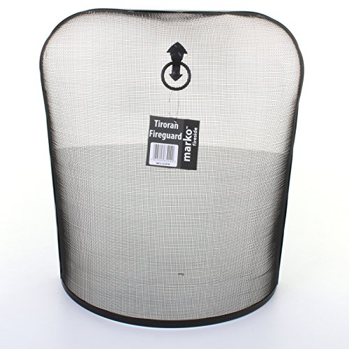 Marko Fireside Tiroran Fire Guard Screen Protector Cover Fireplace Shield Spark Fireside Black Mesh