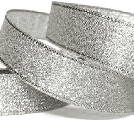 10 Mtr's Of Metallic Silver Organza Ribbon 20mm Wide. Decorative Ribbon For Gift Wrapping, Card Making, Crafts and Scrapbooking. ... by FINRIBPAQ