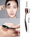Tonsee Pro Cosmetic Makeup Face Powder Blusher Toothbrush Curve Foundation Brush (Black Toothbrush)