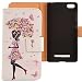 Produktbild Lankashi PU Flip Leder Tasche Hülle Case Cover Schutz Handy Etui Skin Für XIAOMI MI 4i / Mi 4c 5" Umbrella Girl Design