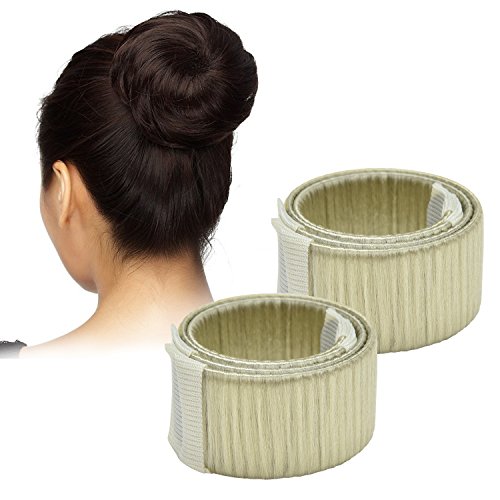 Browill 2 Pack Damen Fashion Hair Styling Donut Hair Bun Maker Perfekt fur lange und dicke Haare - 2