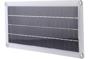 HILILAND Cargador de panel solar, 20W 18V Módulo fotovoltaico portátil de alta potencia con puerto USB dual para viajes de campamento al aire libre
