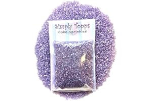 Simply Topps Sparkling Sugar Crystals Cupcake Cake Sprinkles, Pearlescent Lilac, 30 Grams