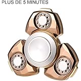 Spinner Fidget Spielzeug für die Hand,SGODDE Hand Spinner Silber mit Drei / Trio Kugellager wie bei Inlineskates,360° Finger Spielzeug für Kinder und Erwachsene