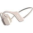 Bone Conduction Headphones Sport Open Ear Headphones Wireless Bluetooth Cycling Ear Bone Headphones Bluetooth with Microphone Waterproof Bone Conducting Earphones for Running Workout Gym White