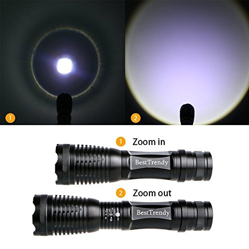 LED Fahrradbeleuchtung,BestTrendy Fahrradlampe Fahrradlicht Set ink.Frontlichter und Rücklicht, Halterung,Super Helle 1200 Lumen Taschelampe,Zoombarer Effekt, 3 Licht-Modi Rücklicht,Camping und taeglichen Gebrauch - 8