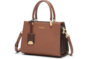 Cnoles Elegante Leder Damen Handtaschen Top-Handle Satchel mit Schulterriemen Modische Einkaufstaschen für Damen