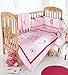 Enchanted Pink Quality Cot Bumper & Cot Quilt Set Great Value