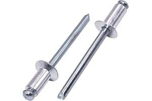 SKIR'CO Remaches de aluminio avellanados (600 piezas) 4,8 x 10 mm, Mandril de acero, Remaches