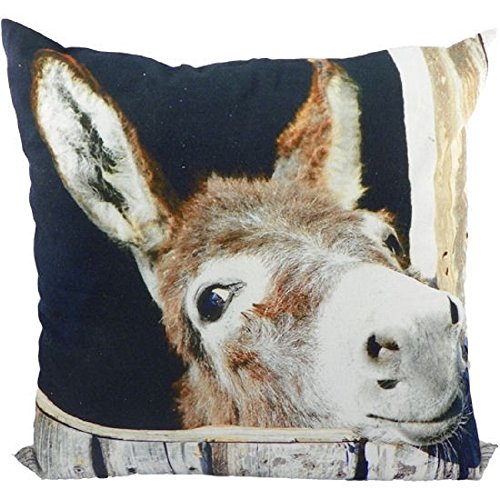 Mars & More - Kissen - Winter Esel - 100 % Baumwolle - 50 x 50 cm - mit Füllung