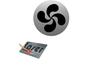 MYGOODPRICE Plaque Gravée Autocollante 8 cm "Croi x Basque" Fond Alu Brossé