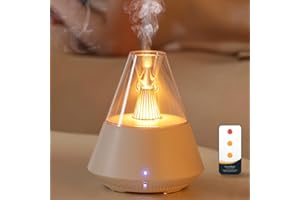 LVOZIZE Diffusore di Oli Essenziali, 35dB Ultra Silenzioso Diffusore Oli Essenziali con Telecomando, 2 Modalità di Atomizzazione, Luce Gialla Calda, Diffusori Olio Essenziale Piccolo (150ML)