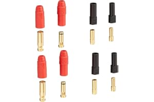 AMASS DJI S1000 S900 Set connecteur AS150 et XT150 mâle et Femelle pour Batterie RC Lipo [2 Paires XT150 Noir + 2 Paires AS150 Rouge]