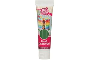 FunCakes Food Colour Gel Verde Foglia: Coloranti Alimentare Concentrati per Crema, Fondente, Marzapane, Pasta. Facile da Dosare. Gocce Individuali per Creare Colori Vivaci. Halal. 30 g
