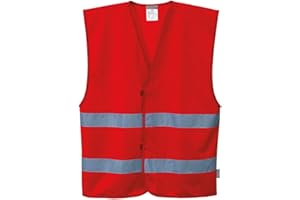 Portwest Chaleco Iona, Tamaño: L/XL, Color: Rojo, F474RERL/XL