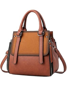 Yiiquan Damen PU Leder Handtaschen Groß Umhängetasche Crossbody Tasche Abnehmbare Gürtel