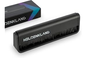 Heldenklang® Schallplatten Reinigungsbürste – Antistatische Kohlefaser-Bürste für die professionelle Reinigung