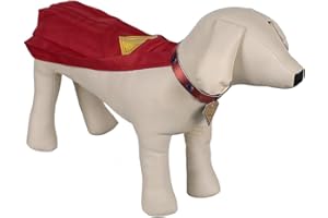 Yulefly Dog Costume Superdog Red Cape Clothes Pet Outfits Cosplay Halloween Carnival S