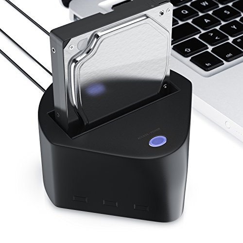CSL – USB 3.0 HDD SSD Dockingstation | Festplatten-Dockingstation | USB 3.0 Super Speed | 2,5″ + 3,5” / SATA-I, II, III (1,5/3/6 Gb/s) HDD/SSD | Fast-Backup-Funktion - 3