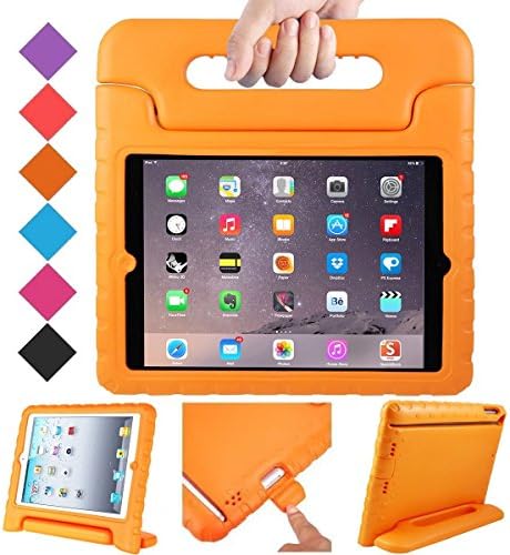 Luka Carry Handle iPad MINI New Case Stand Holder EVA Foam Shock Proof for Kids Bumper Protector Defender cover Case (Ipad Mini 1/2/3, Orange)