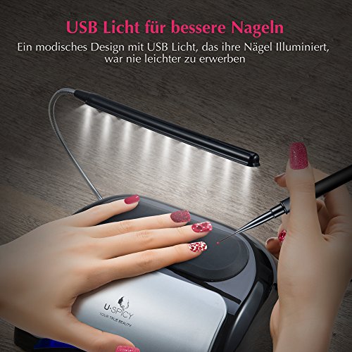 Nageltrockner USpicy 48W UV LED-Nagellampe Lichthärtungsgerät 10s Schnelltrocken Lüfter Ventilator für Nägel Nailart Drei Timer mit Sensor - 3