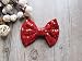 PrettyBoutique 4 Inches Girls Sequin Glitter Sparkle Hair Bow Clip Accessories (Red)