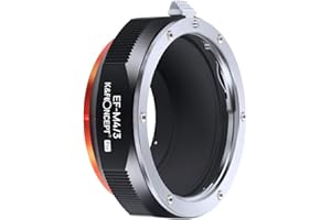K&F Concept Lente Mount Adattatore Manuale Fuoco: Compatibile con Lente Canon EF&EF-S a Corpo Fotocamera Micro Quattro Terzi(M4/3)